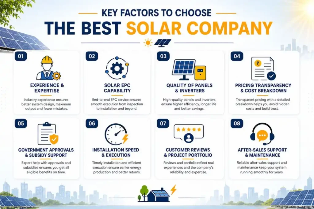 key factors to choose the best solar company
