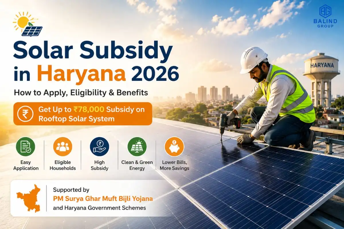 Solar Subsidy in Haryana 2026: Apply Online, Eligibility & Benefits